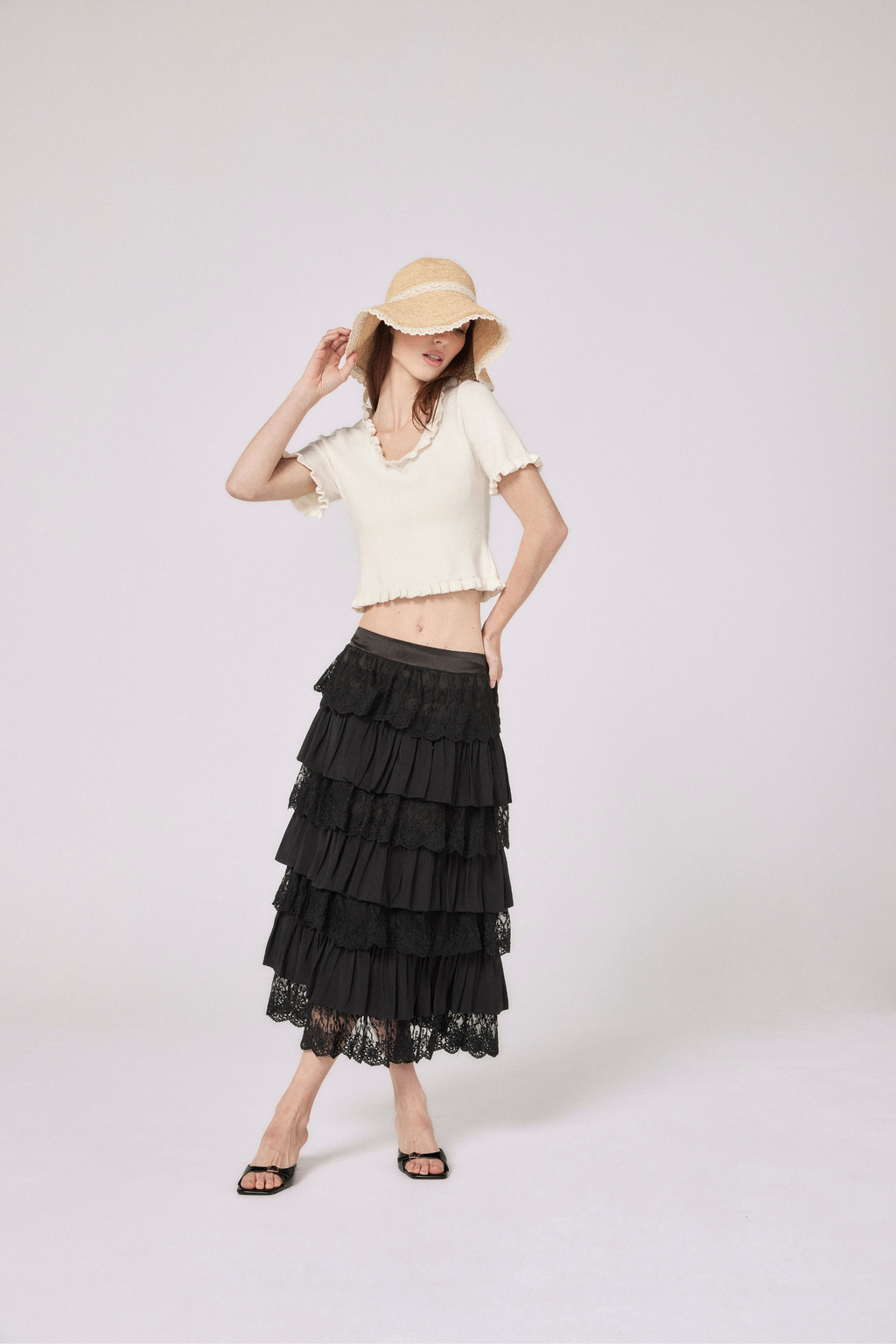 Chloe Knit Top - Cloud