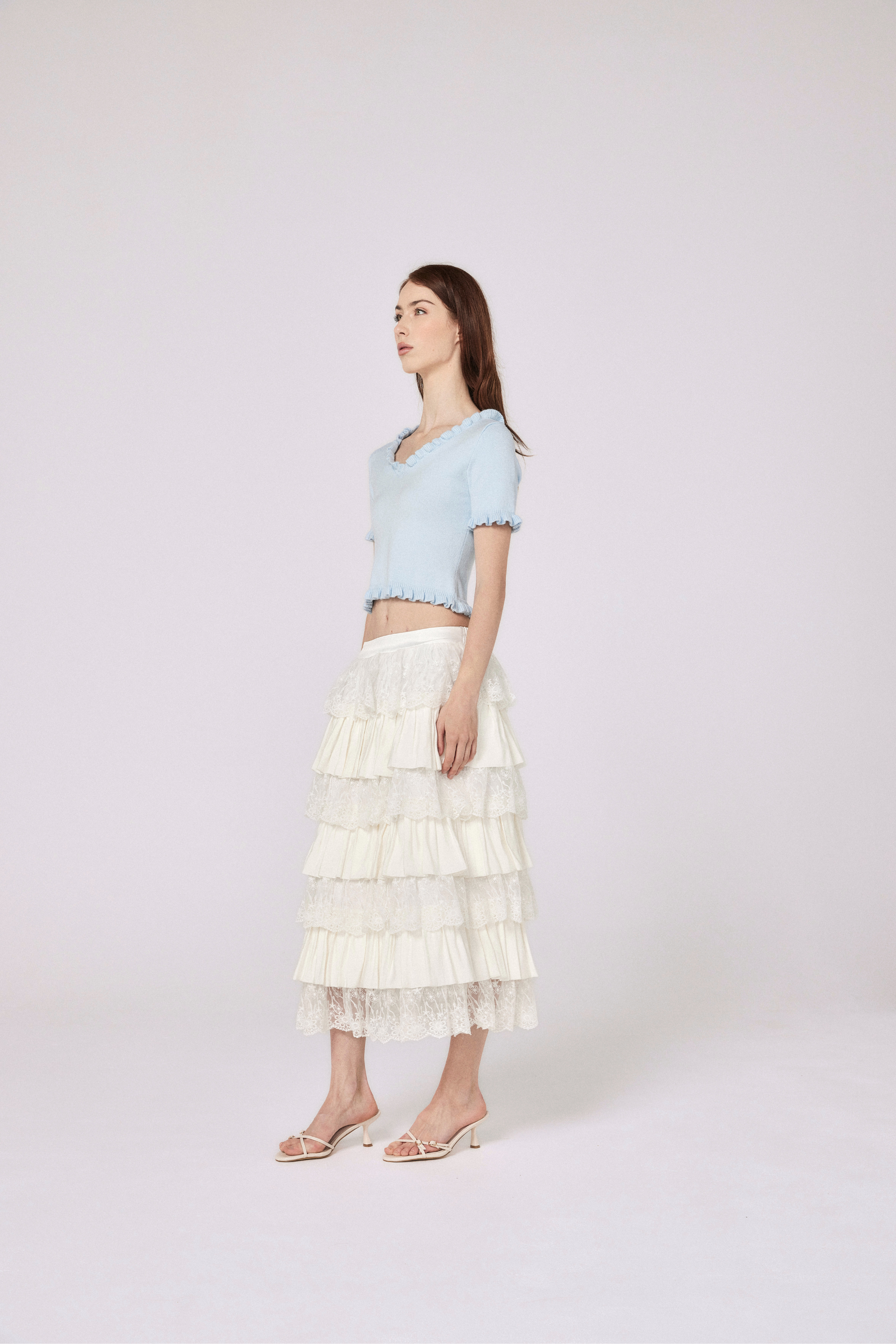 Chloe Knit Top - Baby Blue