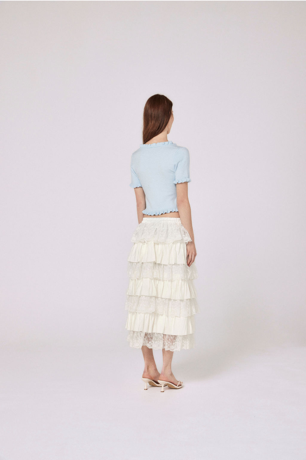 Chloe Knit Top - Baby Blue