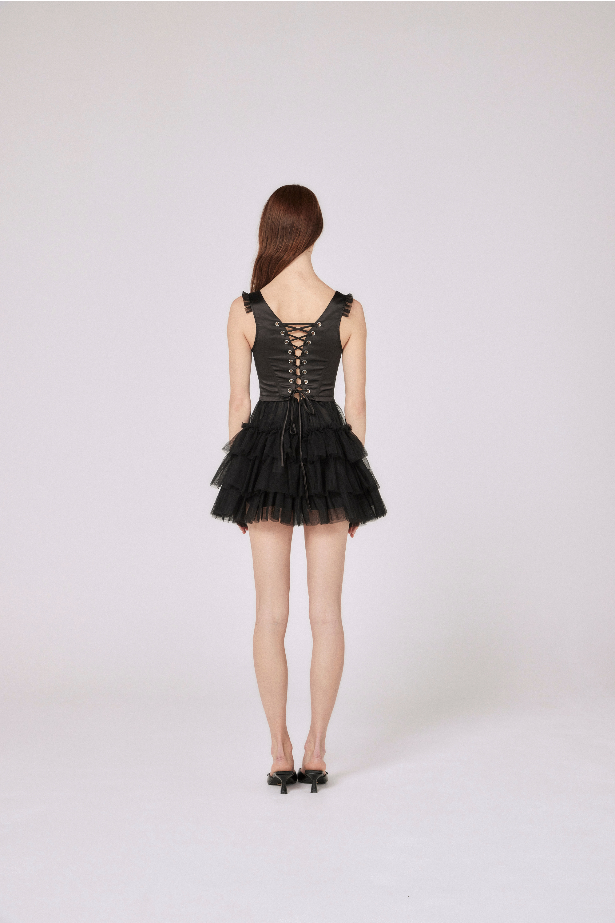 Ellia Corseted Mini Dress - Classic Black
