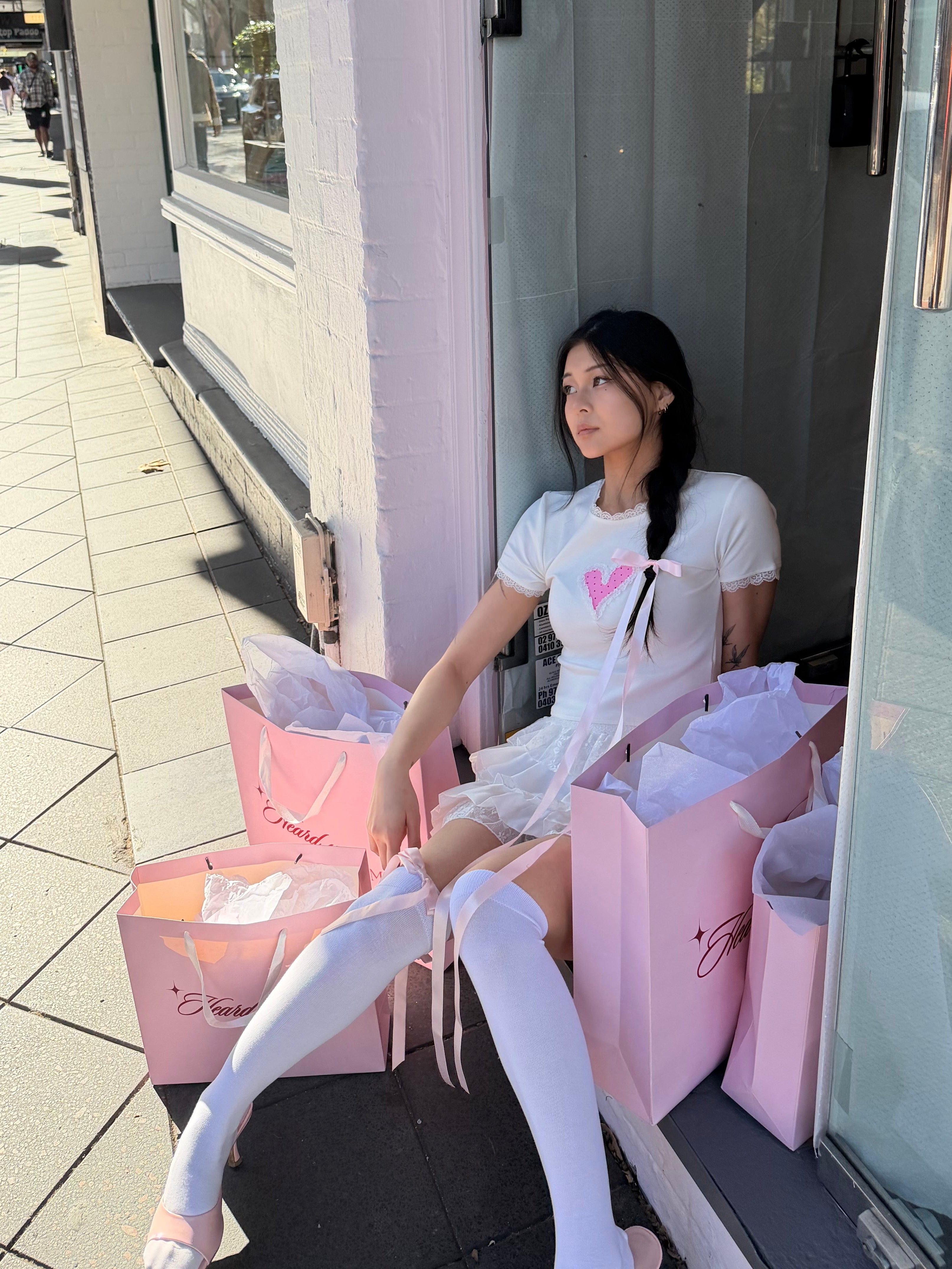 Nana Baby Tee - White