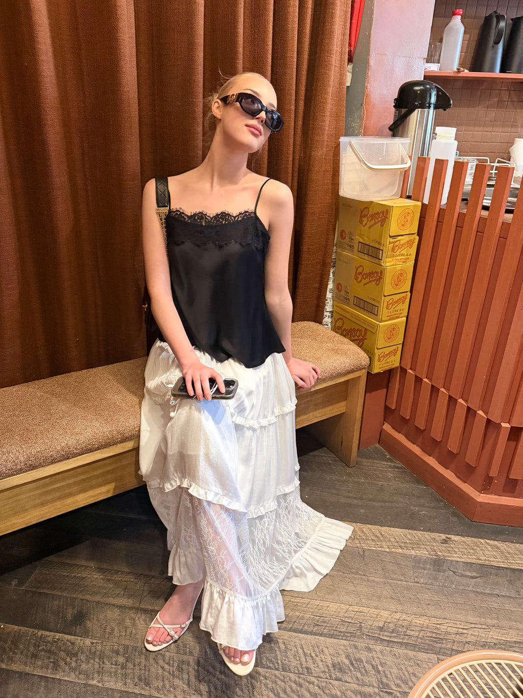 Deborah Maxi Skirt - White