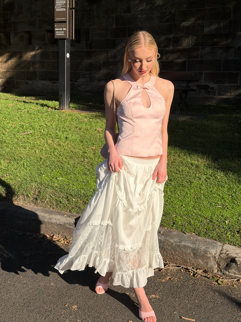 Deborah Maxi Skirt - White