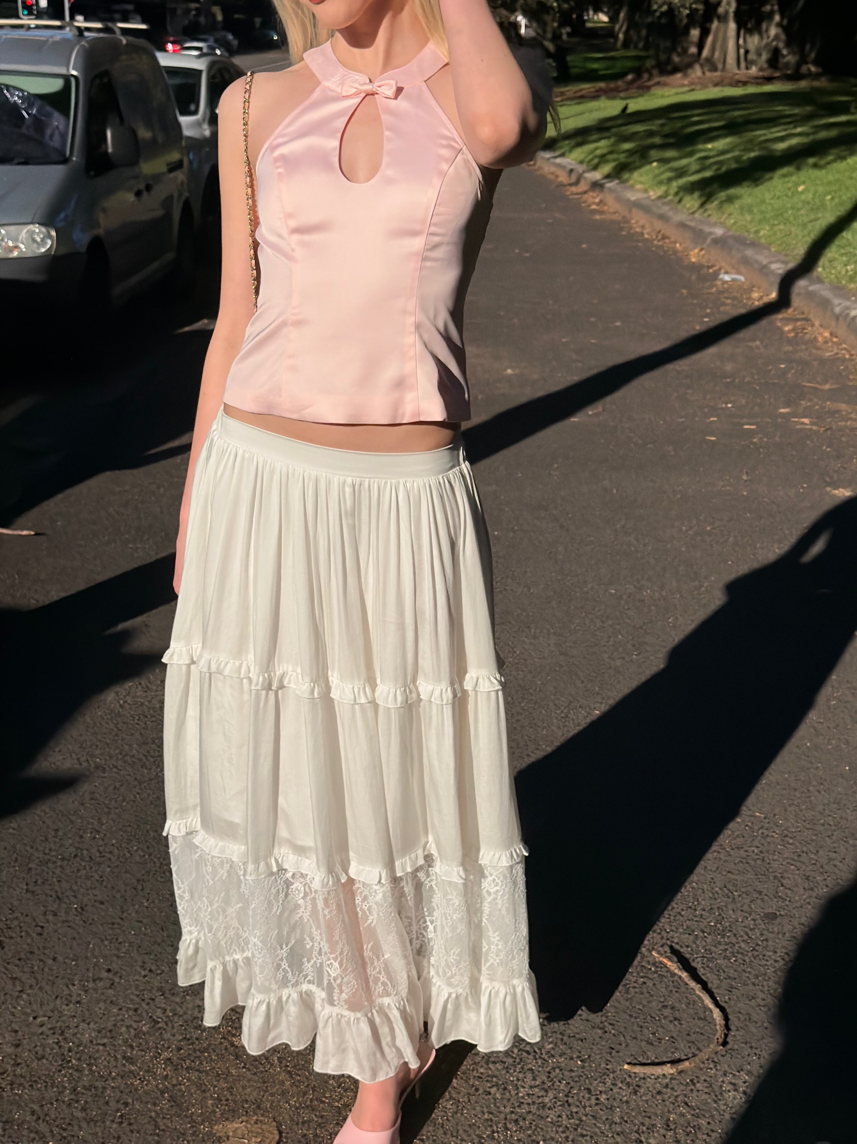Deborah Maxi Skirt - White