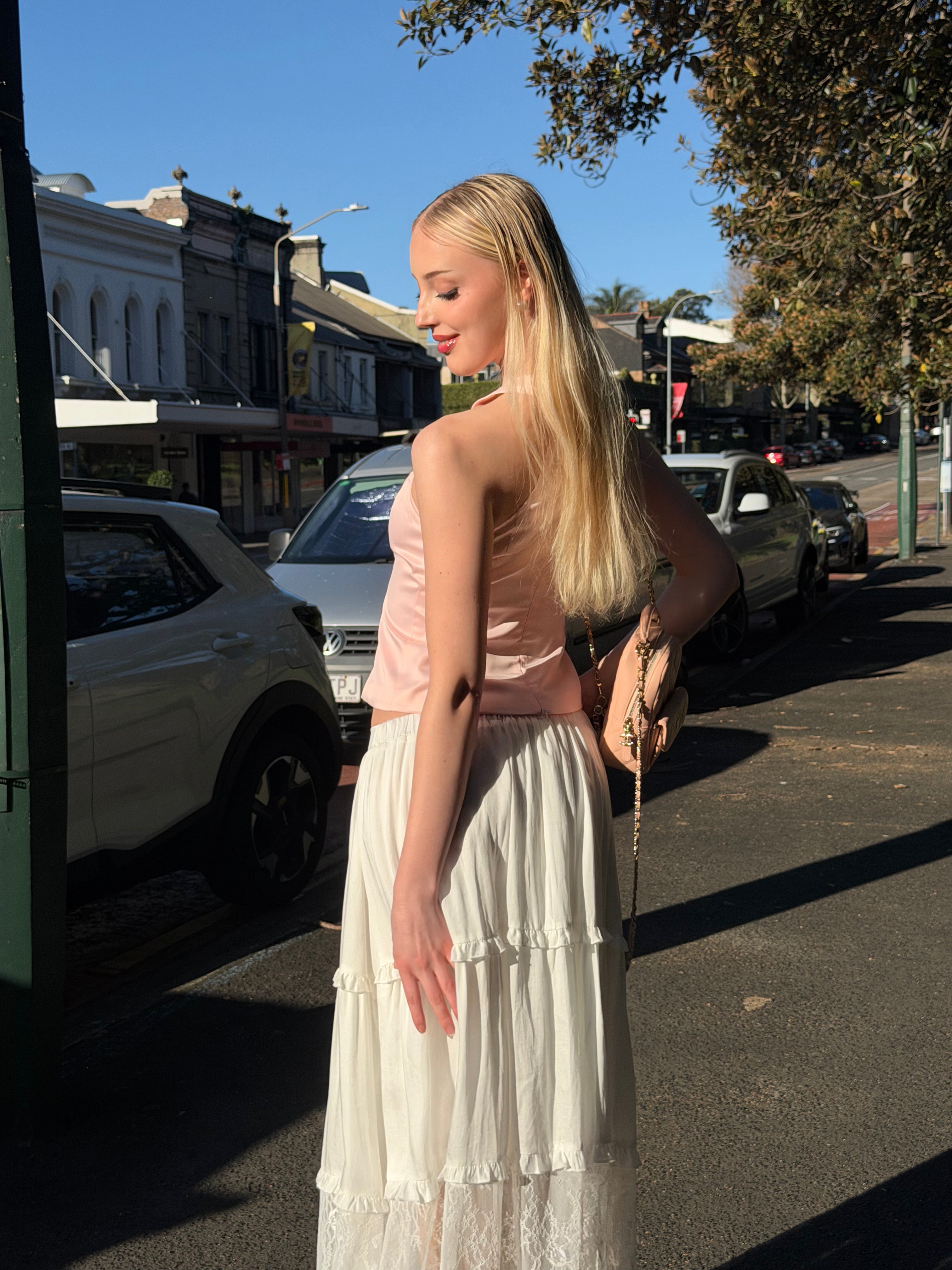 Deborah Maxi Skirt - White