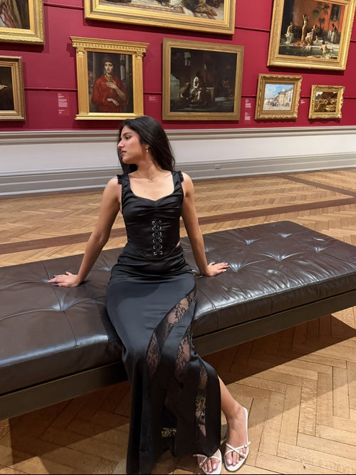 Aneeqa - Mermaid Lace Peekaboo Maxi Skirt