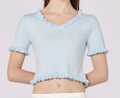 Chloe Knit Top - Baby Blue