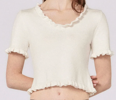 Chloe Knit Top - Cloud