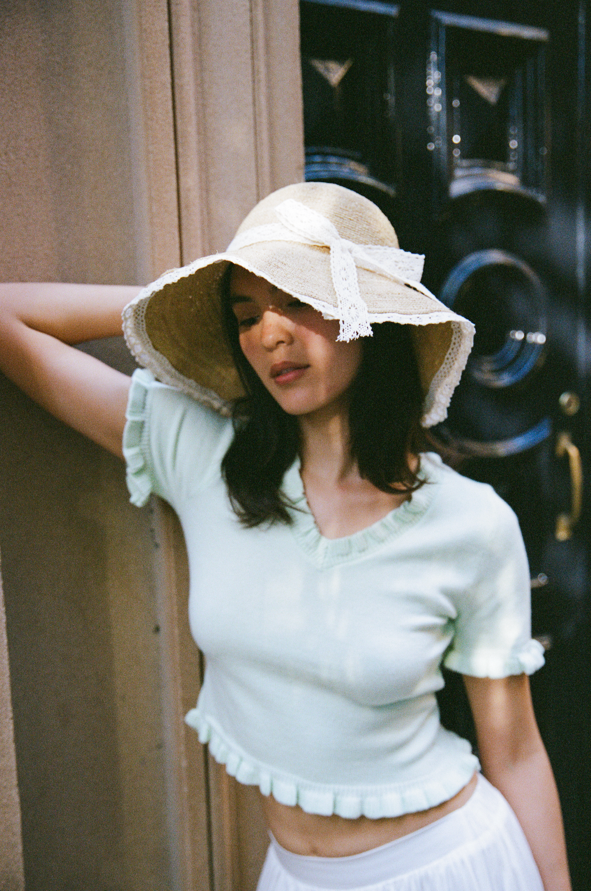 Emera - 蕾丝边拉菲草帽