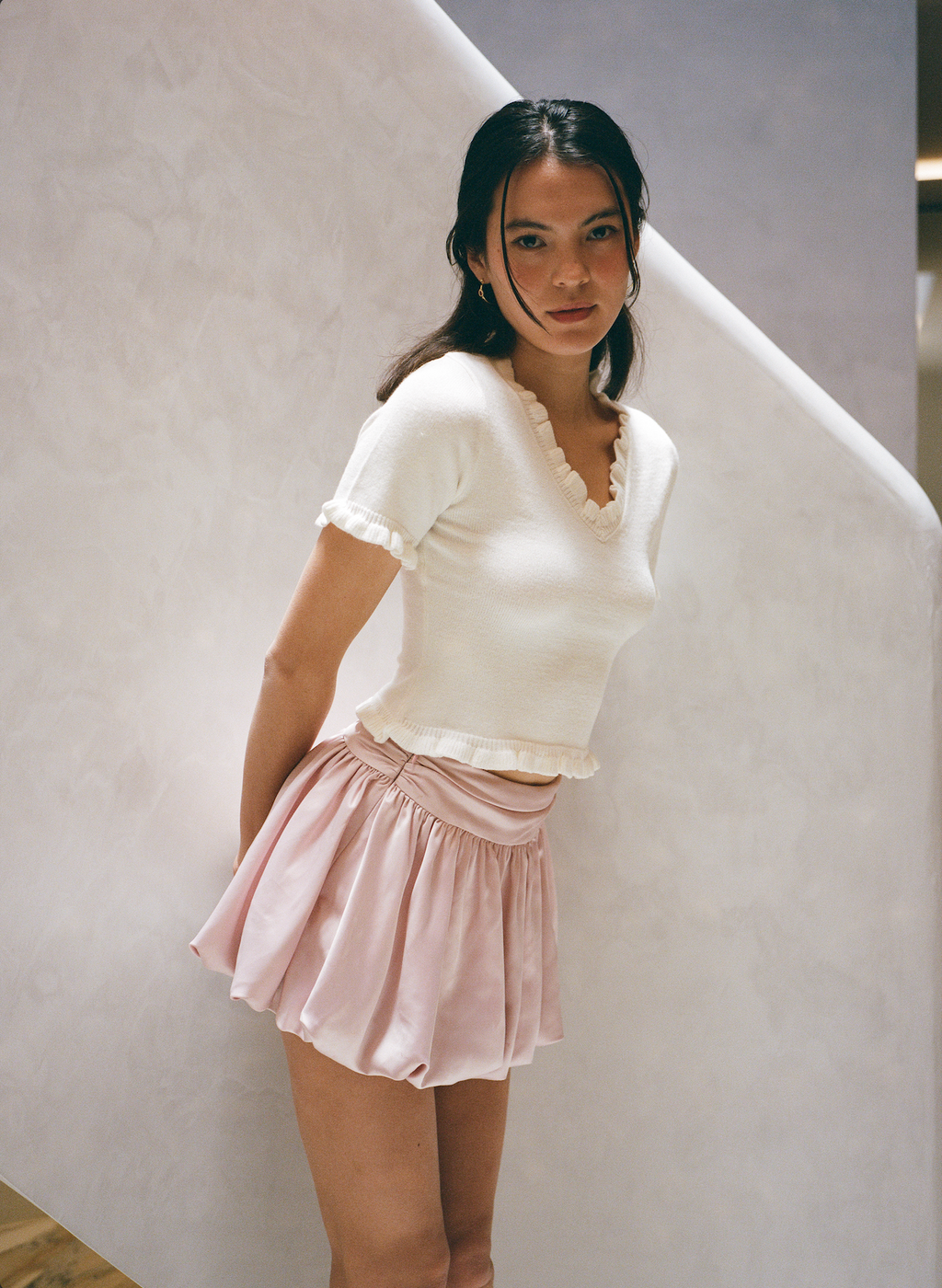 Chloe Knit Top - Cloud
