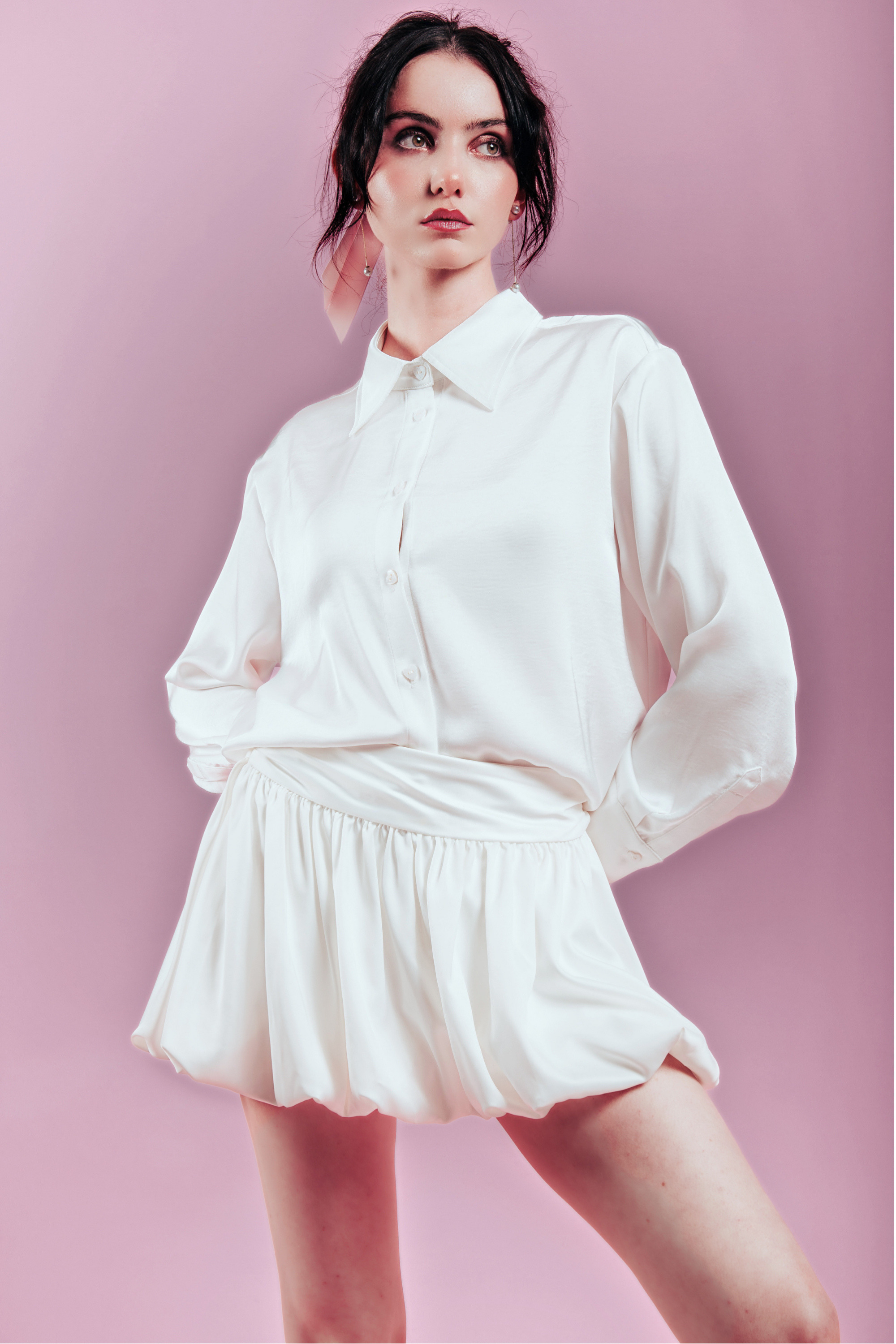 Emma Bubble Skirt - White